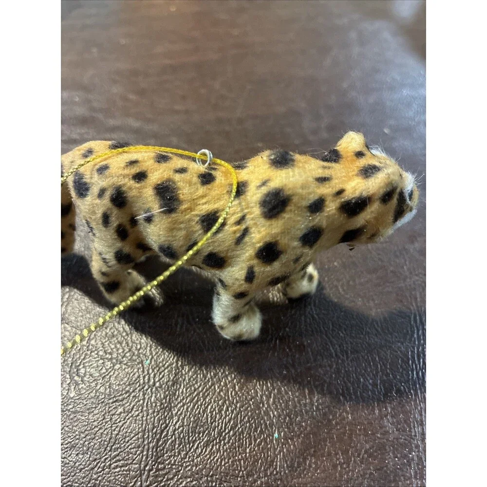 New ! Faux Fur Leopard Christmas Tree Ornament - Wondershop